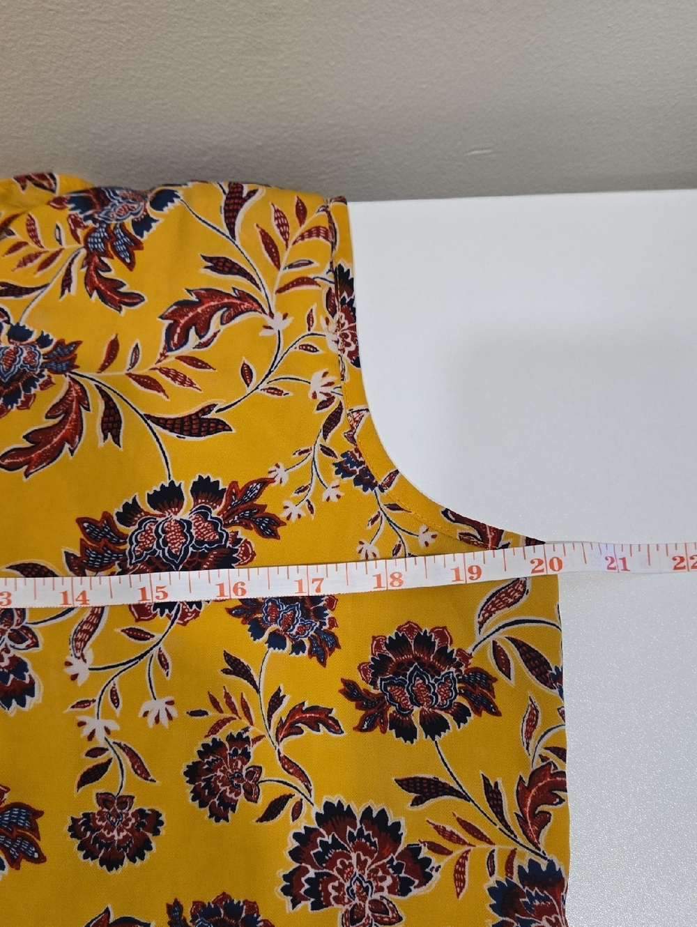 Market & Spruce Mustard Floral Blouse - Picture 13 of 13